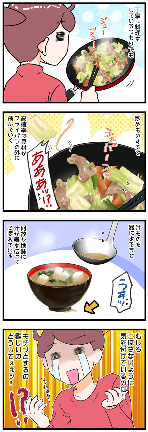 料理中によくやるうっかり完成