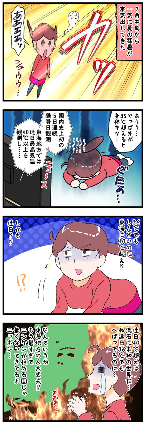 連日酷暑日って聞いただけで辛くなる改