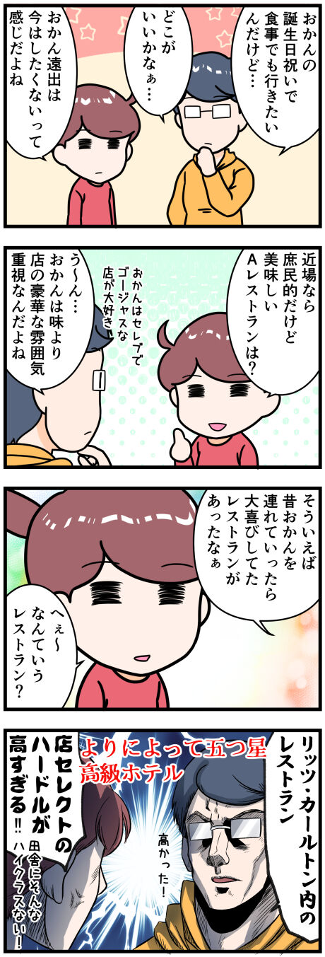 おかんが誕生日に喜ぶ店とは完成