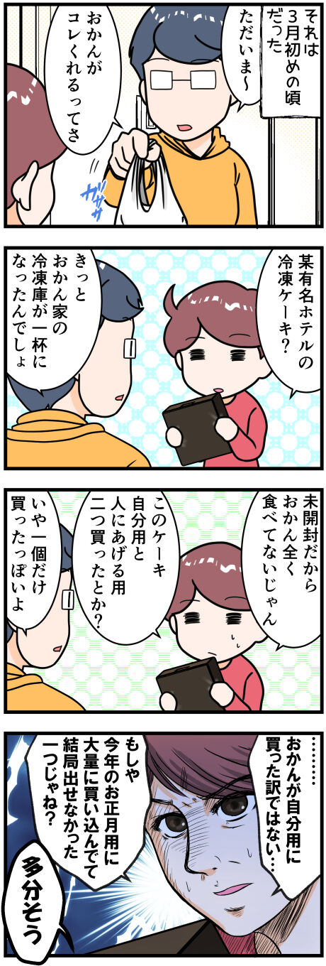 おかんの冷凍ケーキ完成