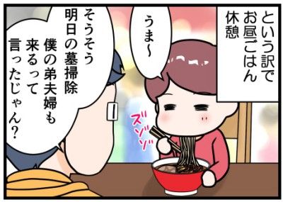 墓掃除弟さんの行動400