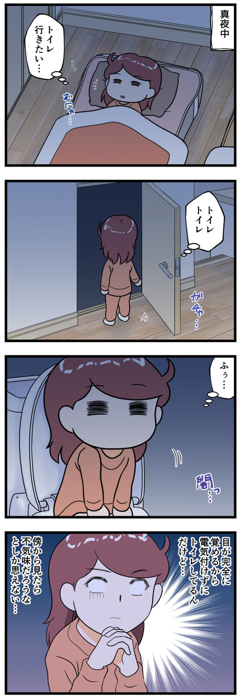 真夜中にトイレに行く時は完成