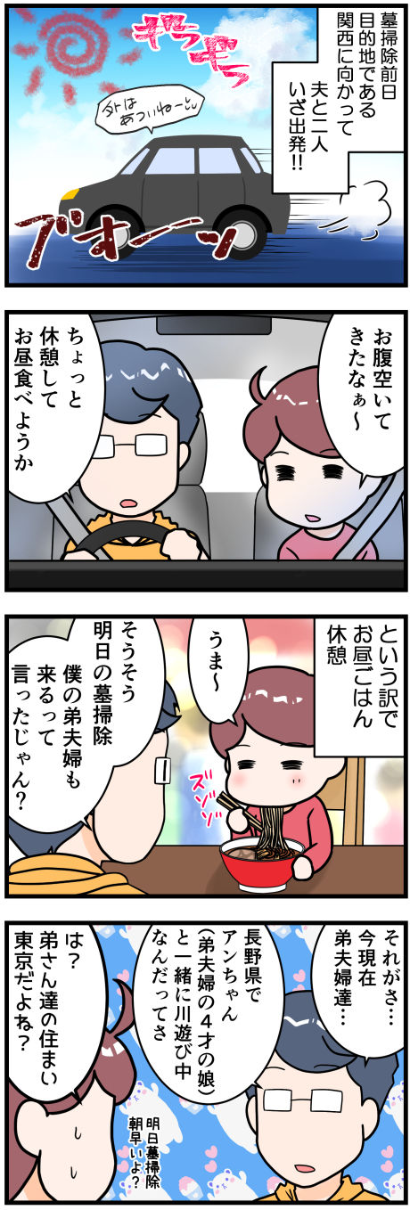 墓掃除弟さんの行動前半