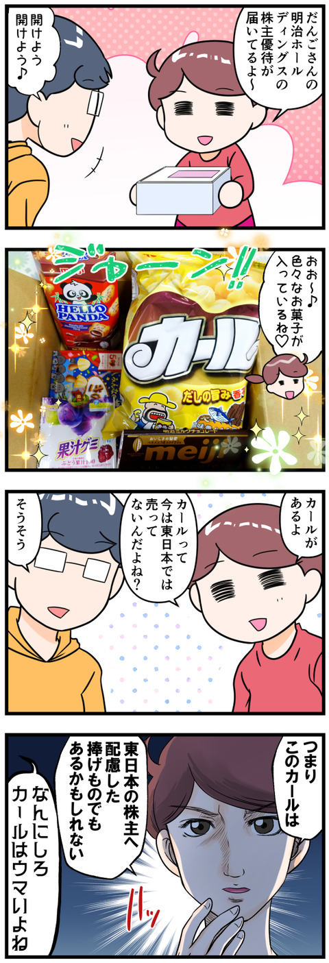 明治の株主優待品が届いた完成