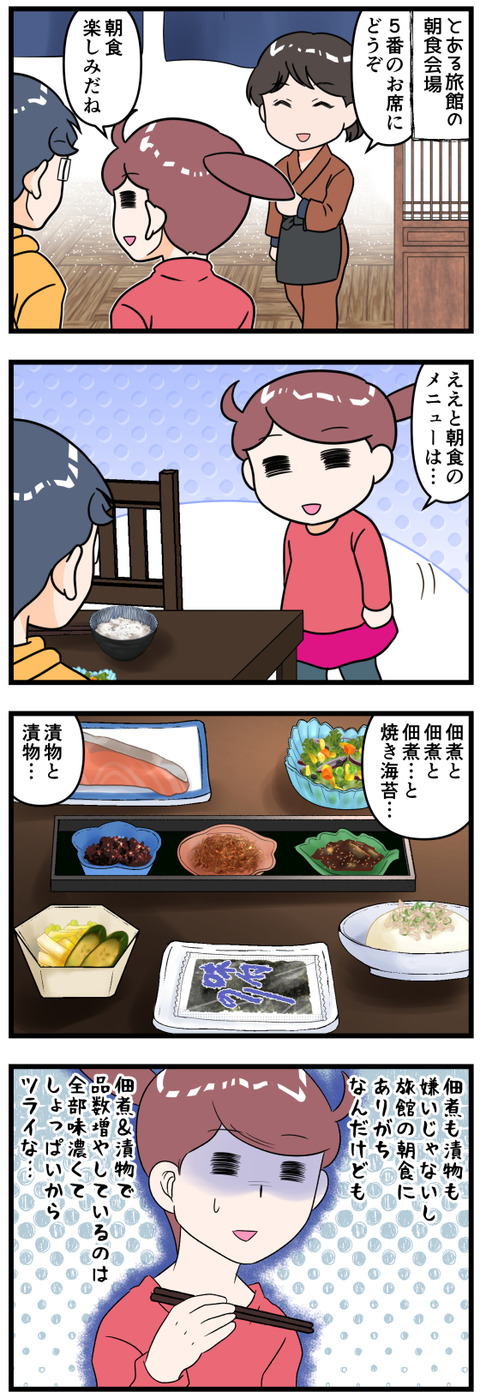 旅館の朝食でよく出てくる献立完成