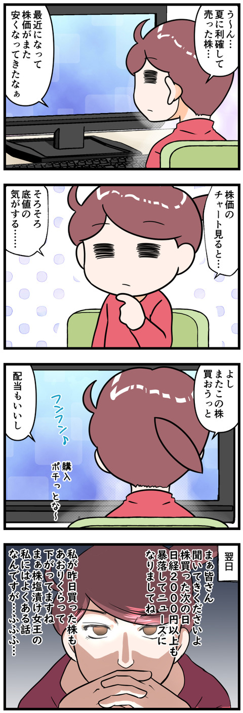 株を買った翌日にやたら日経暴落する完成