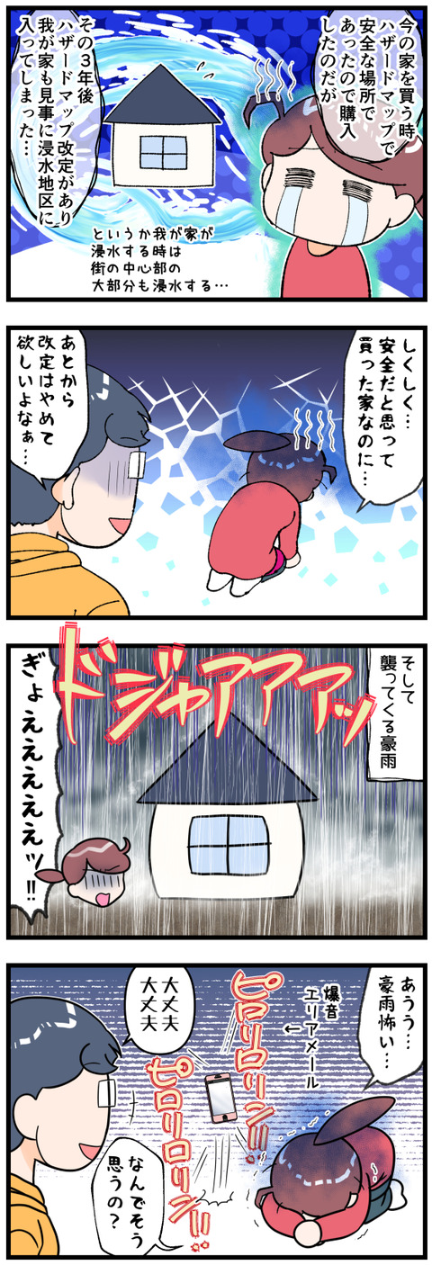 ハザードマップ改定で我が家は前半