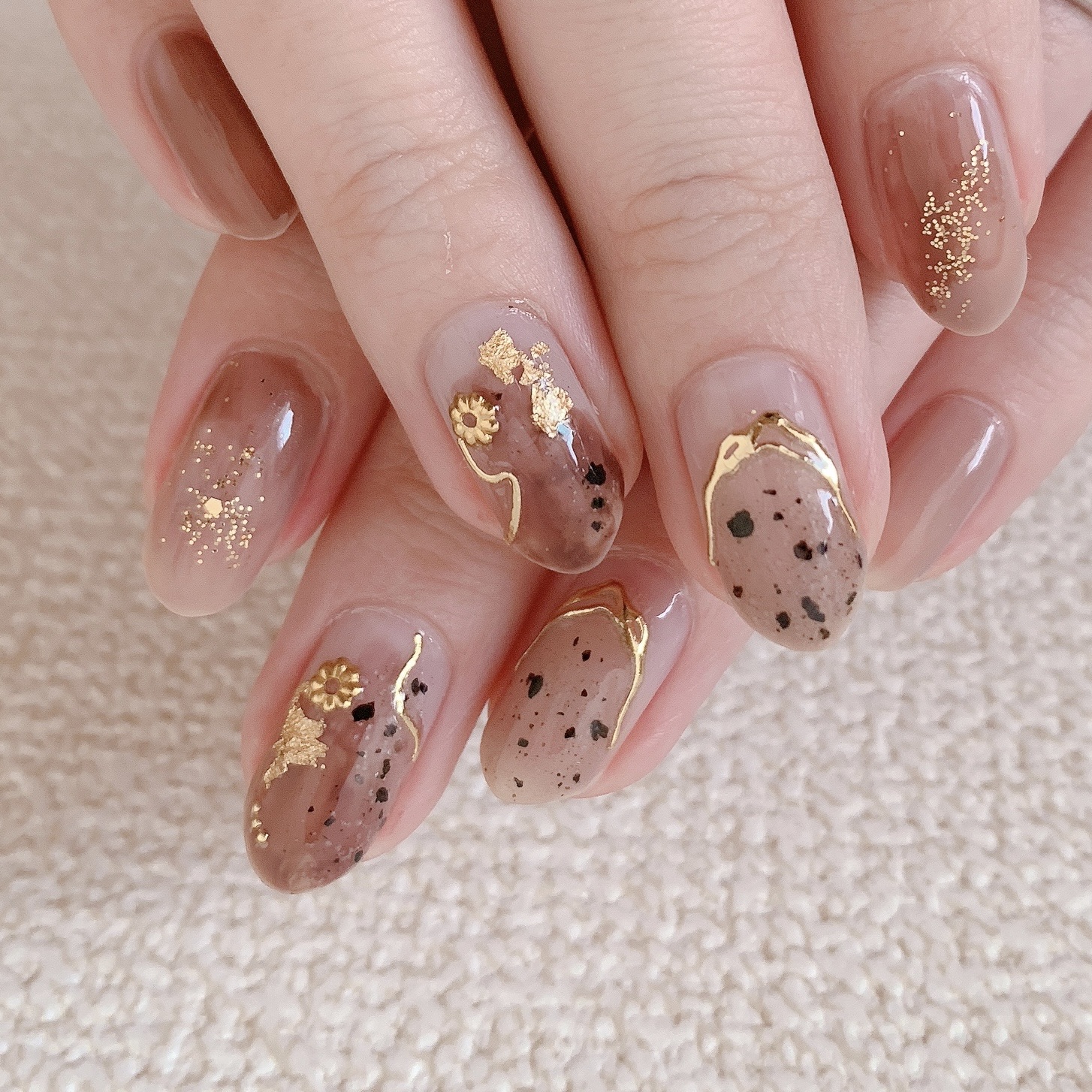 how to】秋の個性派ニュアンスネイル : akiのセルフネイルblog Powered