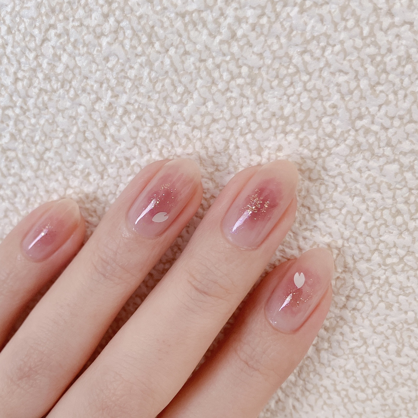 how to】ほわほわ桜チークネイル : akiのセルフネイルblog