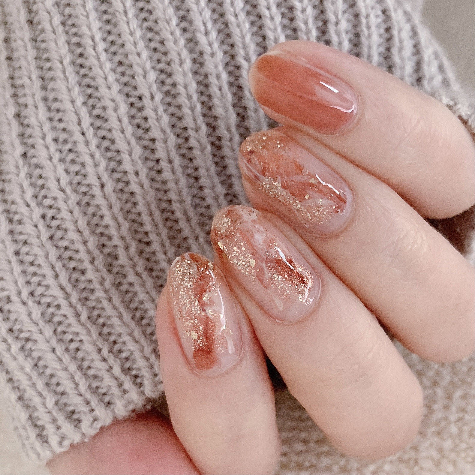 How To 秋の木漏れ日ニュアンスネイル Akiのセルフネイルblog Powered By ライブドアブログ