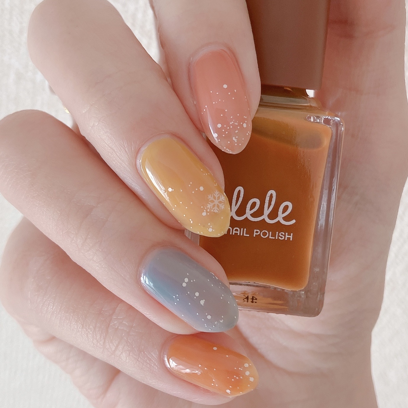 how to】配色カラフルスノーネイル : akiのセルフネイルblog Powered