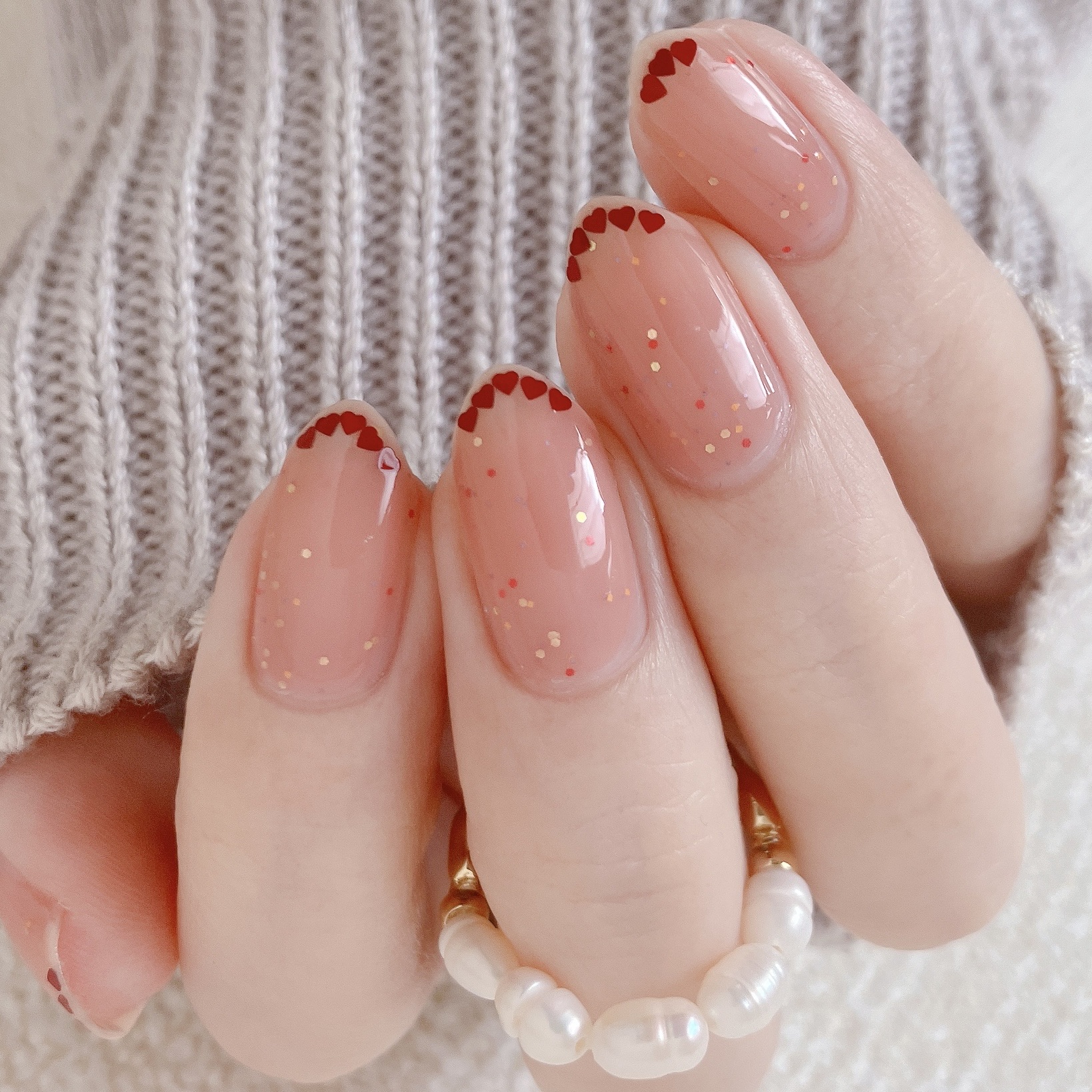 how to】ハートフレンチピンクポップネイル : akiのセルフネイルblog