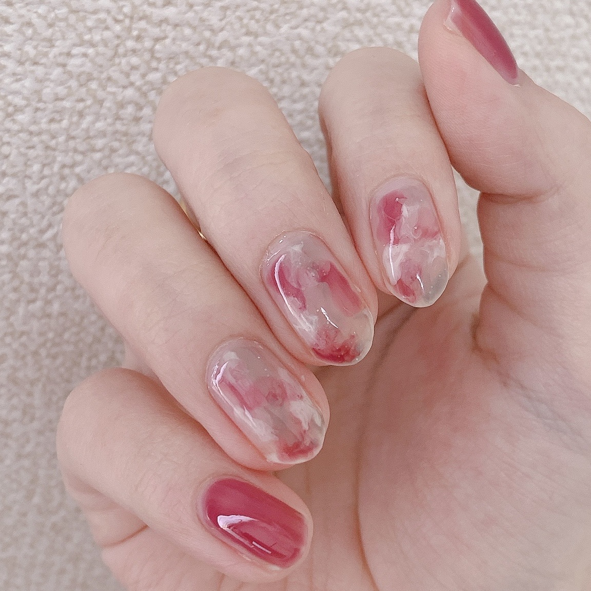 How To ぶどうマーブルネイル Akiのセルフネイルblog Powered By ライブドアブログ