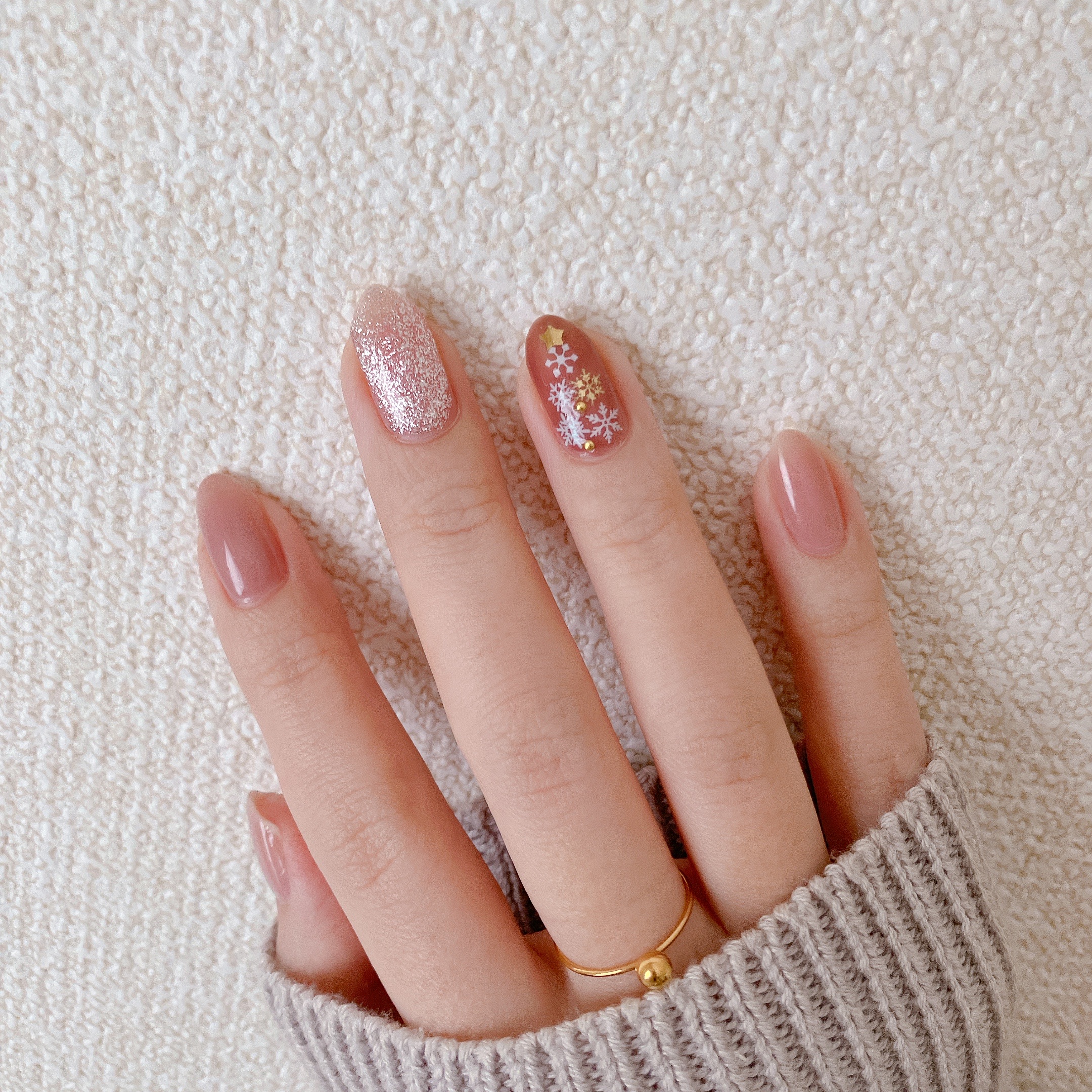 how to】雪の結晶クリスマスツリーネイル : akiのセルフネイル