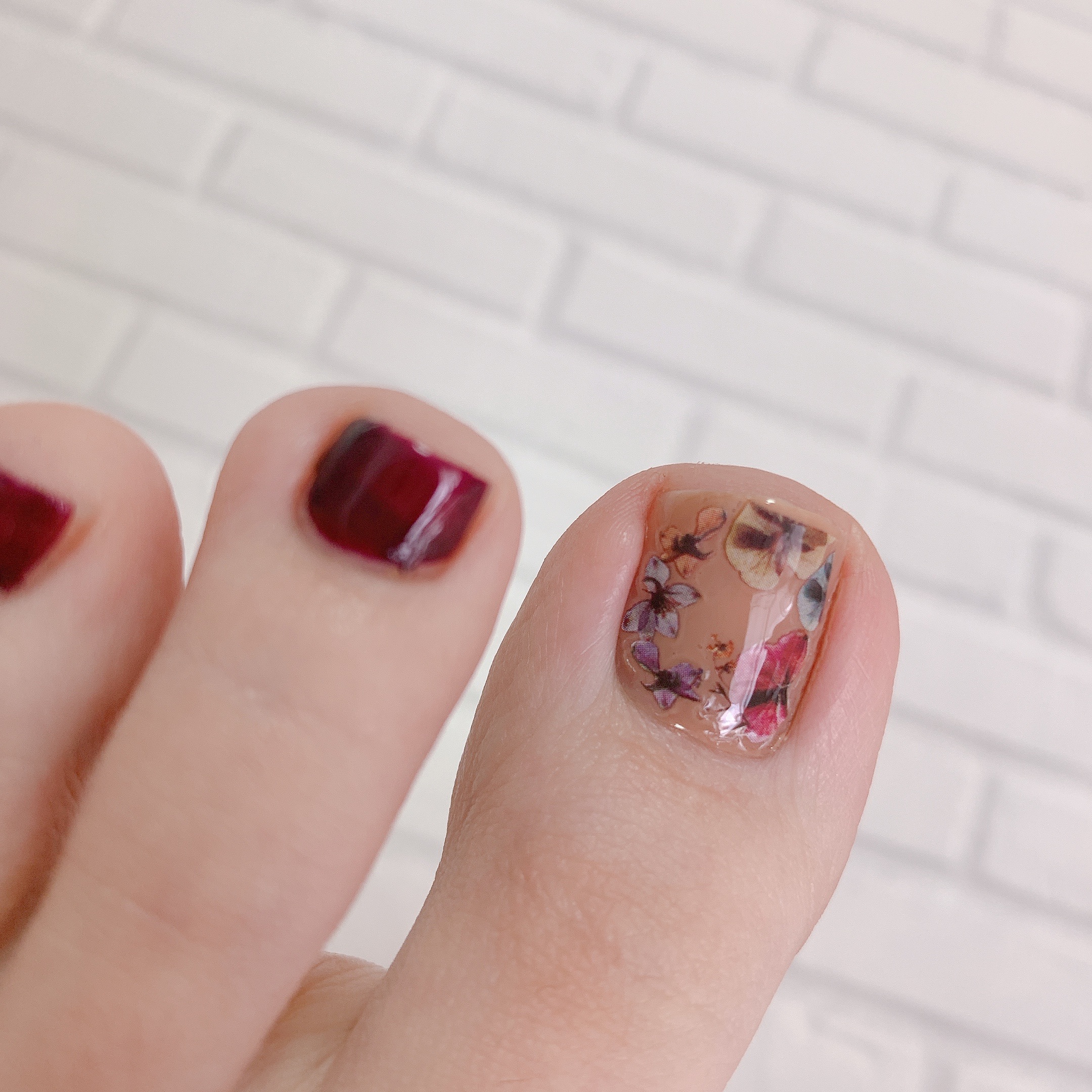 シックなドライフラワーフットネイル Akiのセルフネイルblog Powered By ライブドアブログ