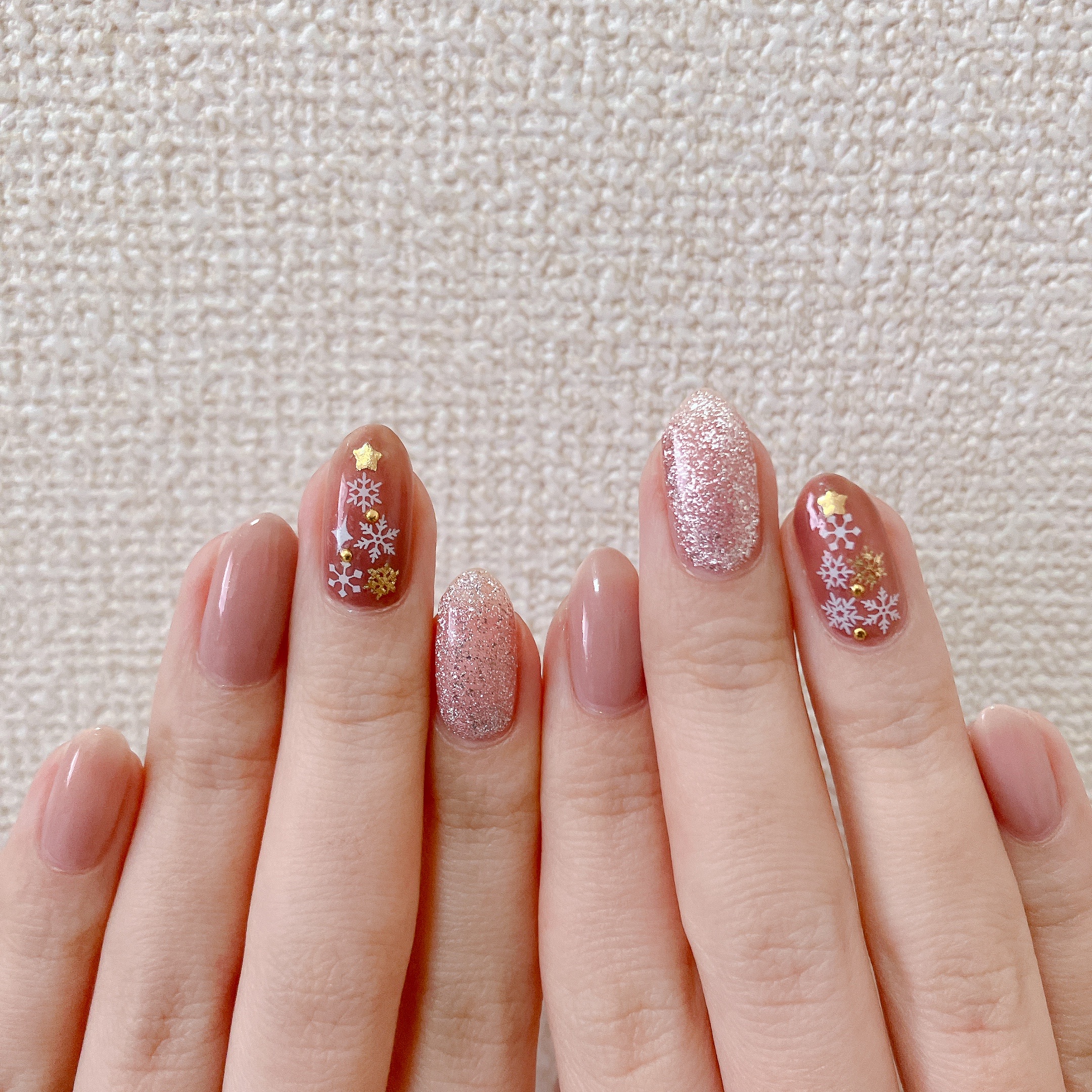 how to】雪の結晶クリスマスツリーネイル : akiのセルフネイル