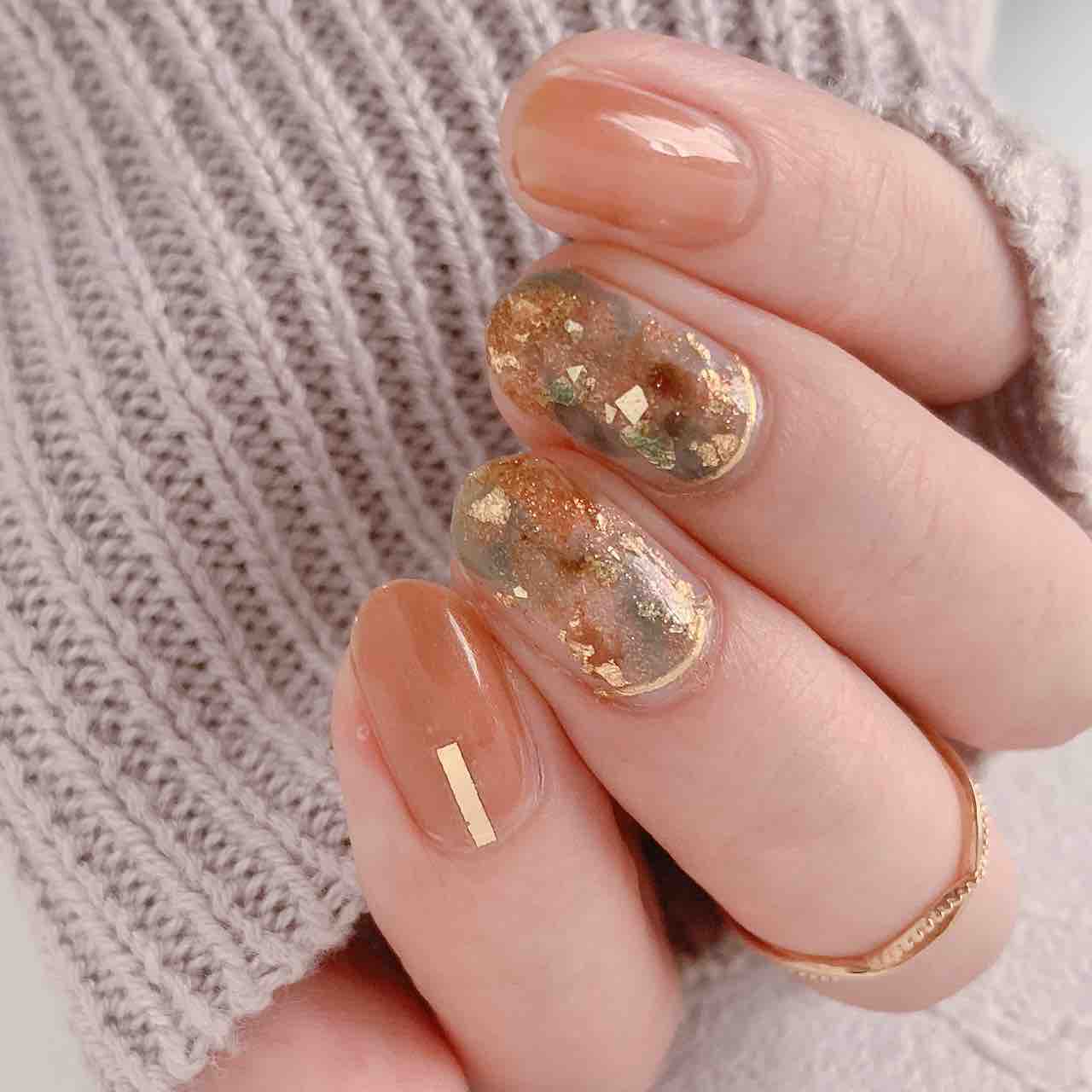 how to】鉱石ニュアンスネイル : akiのセルフネイルblog Powered by