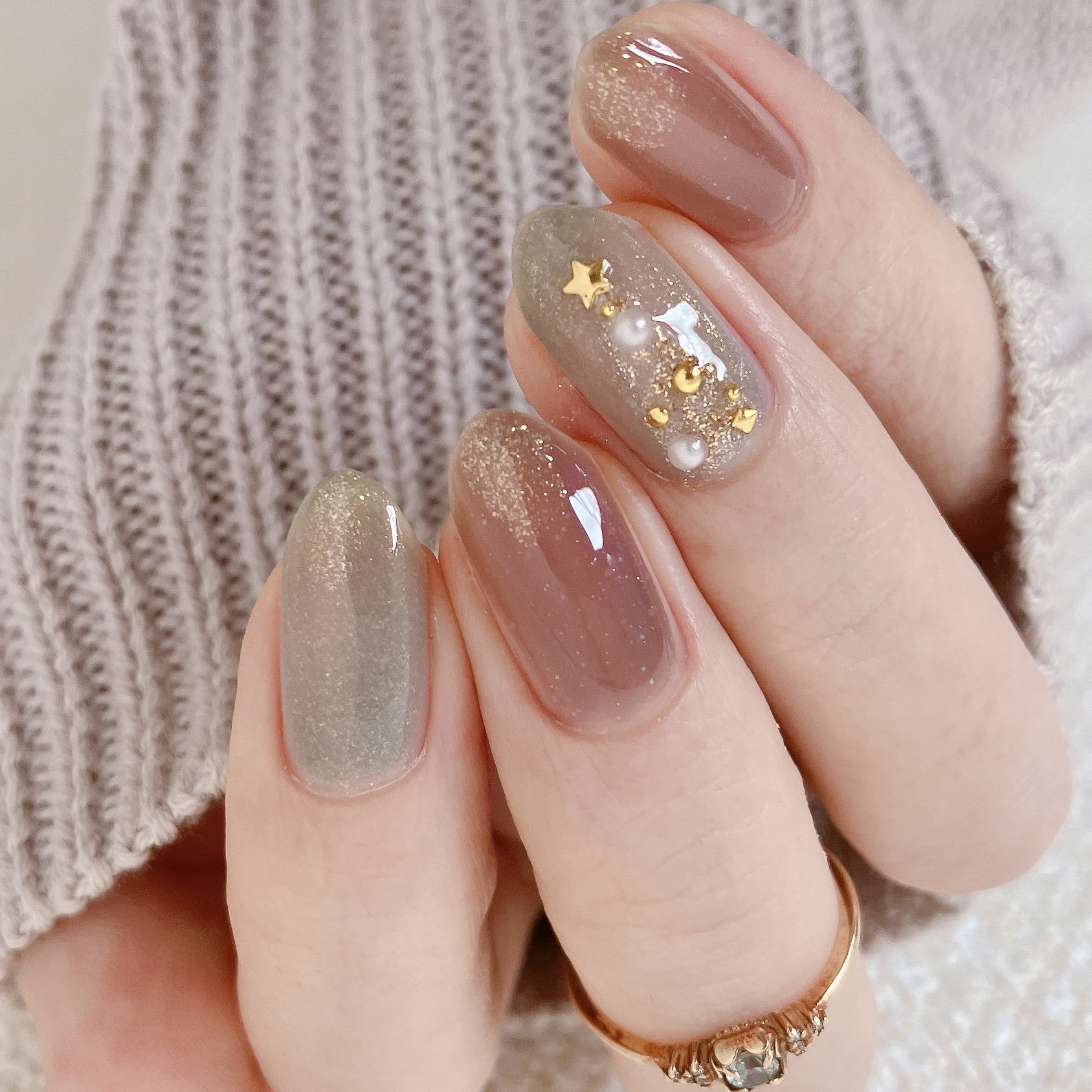 how to】繊細ラメの大人のクリスマスネイル : akiのセルフネイルblog