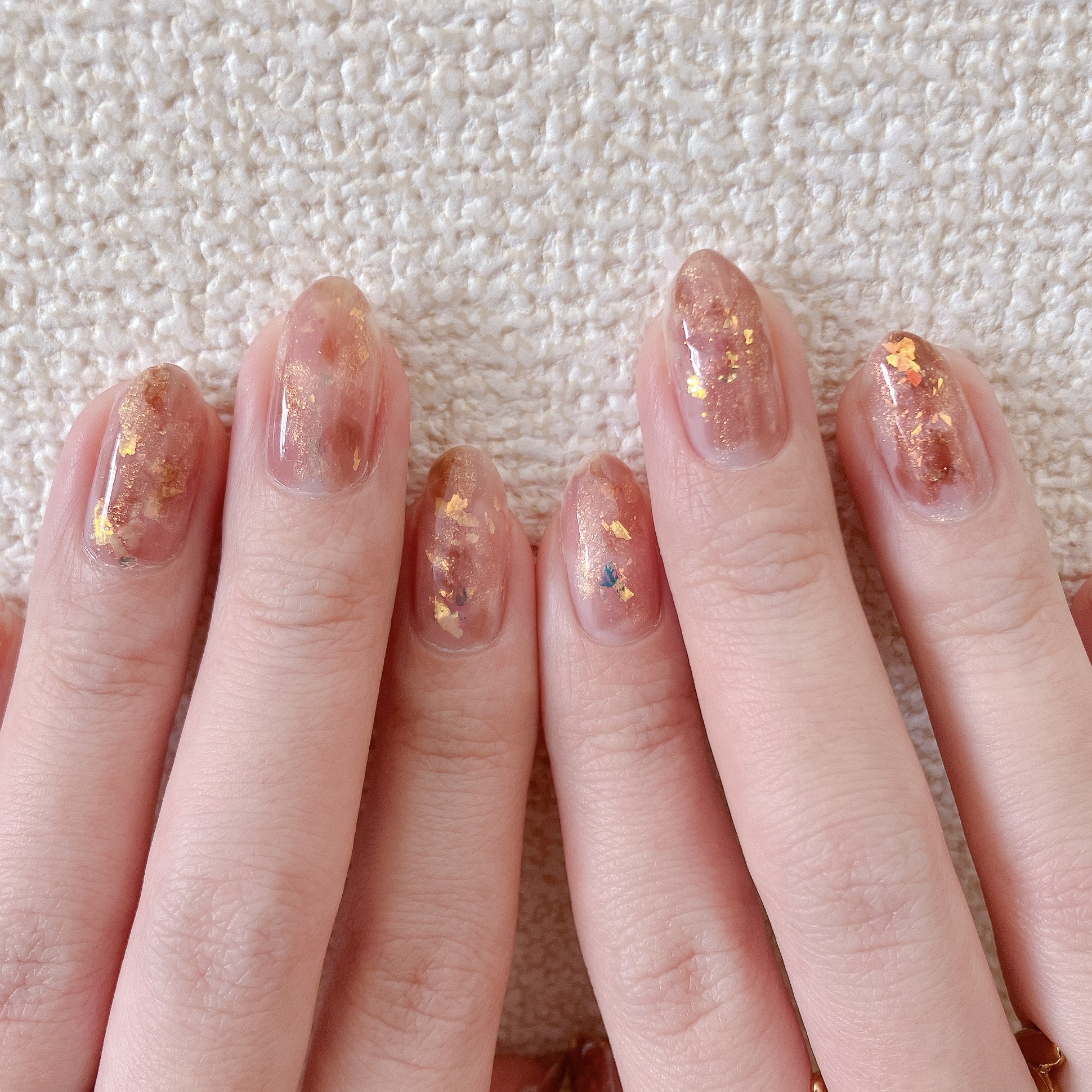 how to】ピンクブラウンのニュアンスネイル : akiのセルフネイルblog