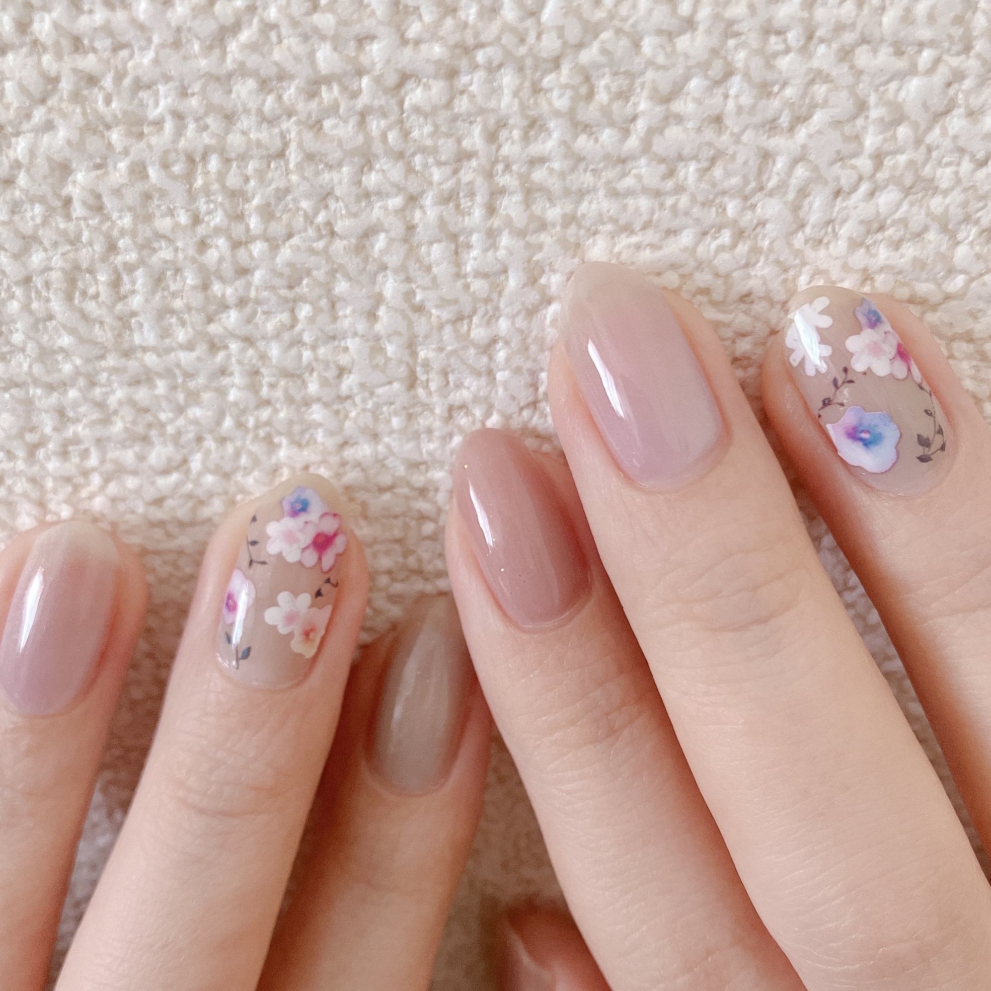 how to】ふわり水彩フラワーネイル : akiのセルフネイルblog Powered