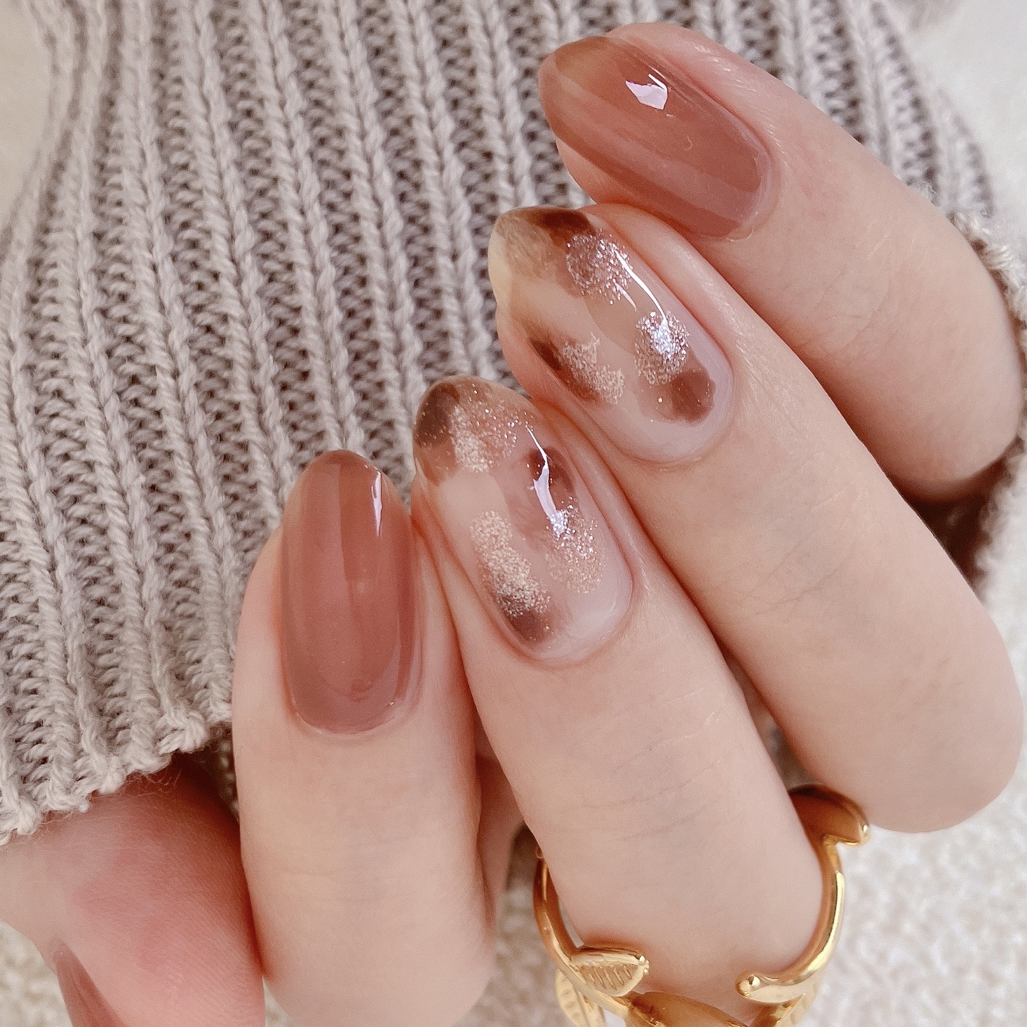 how to】クリアレオパード風ネイル : akiのセルフネイルblog Powered