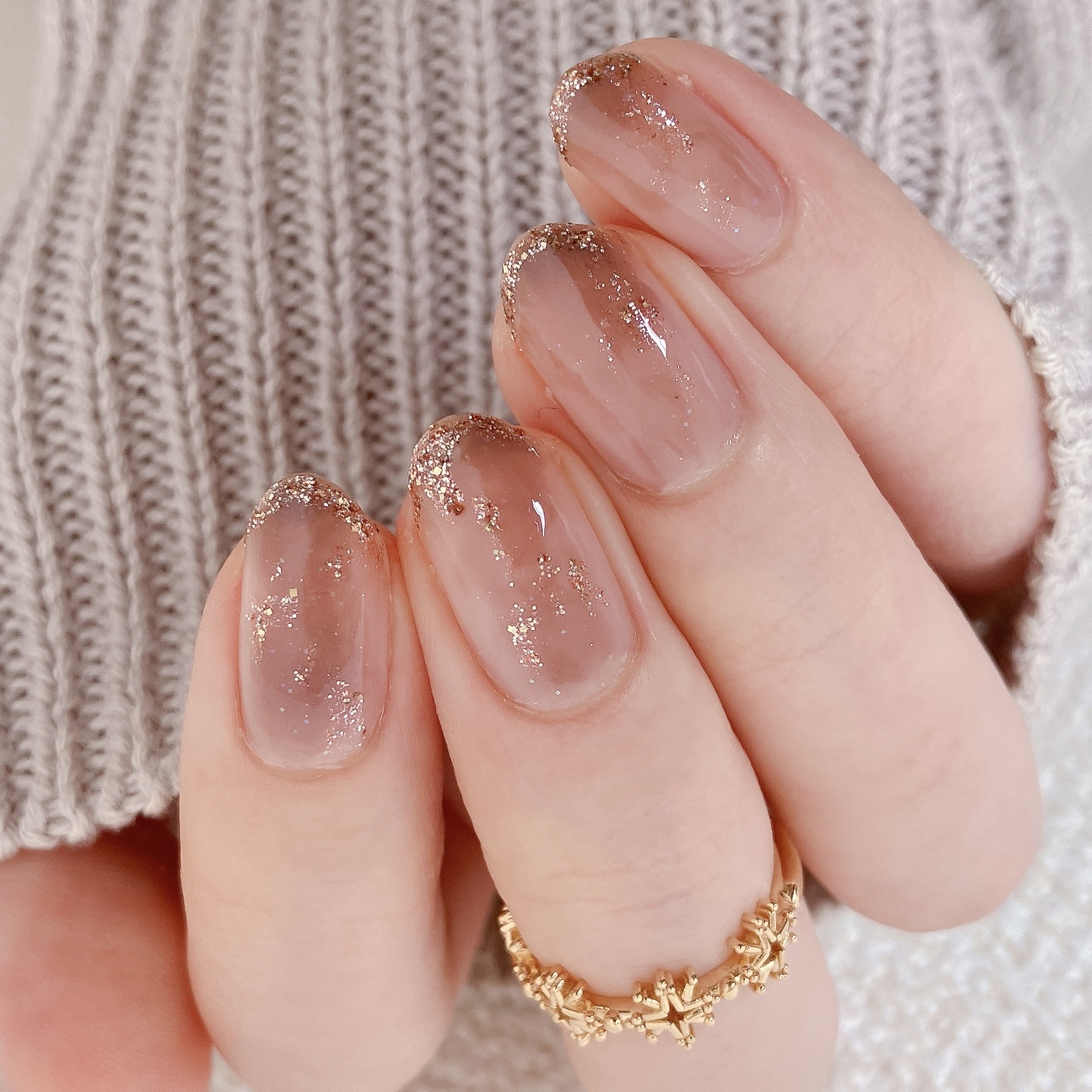 how to】上品ブラウンニュアンスネイル : akiのセルフネイルblog