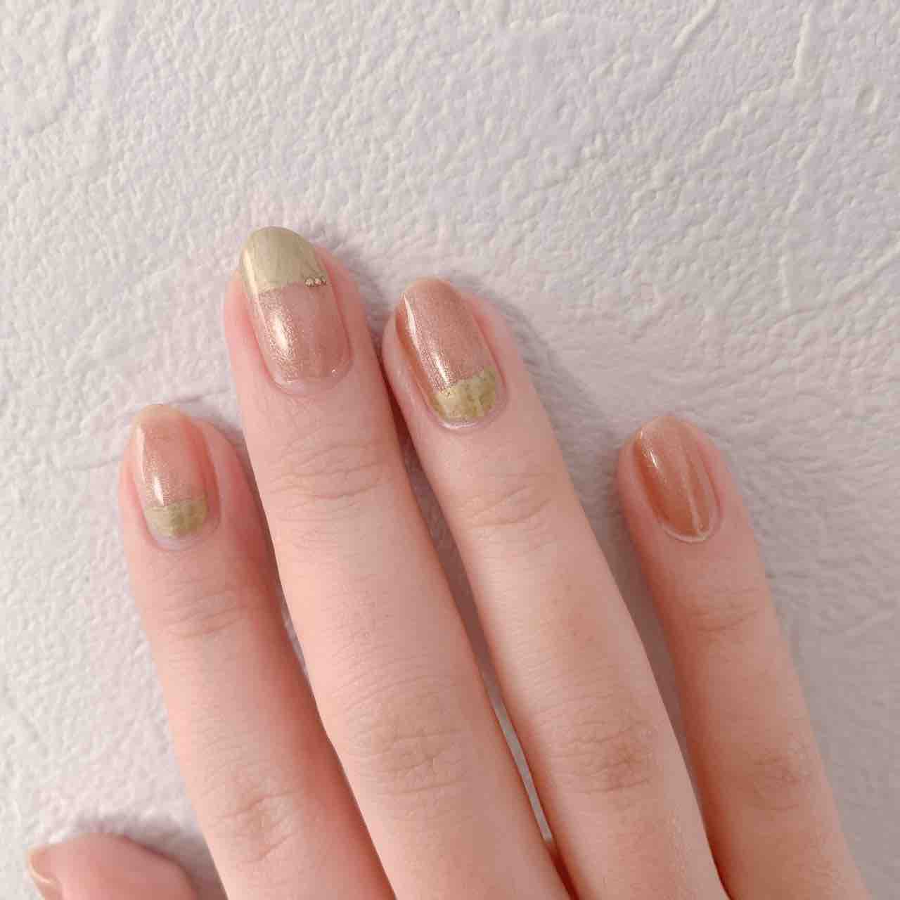 How To マニキュア一本で超簡単ミラーフレンチ Akiのセルフネイルblog Powered By ライブドアブログ