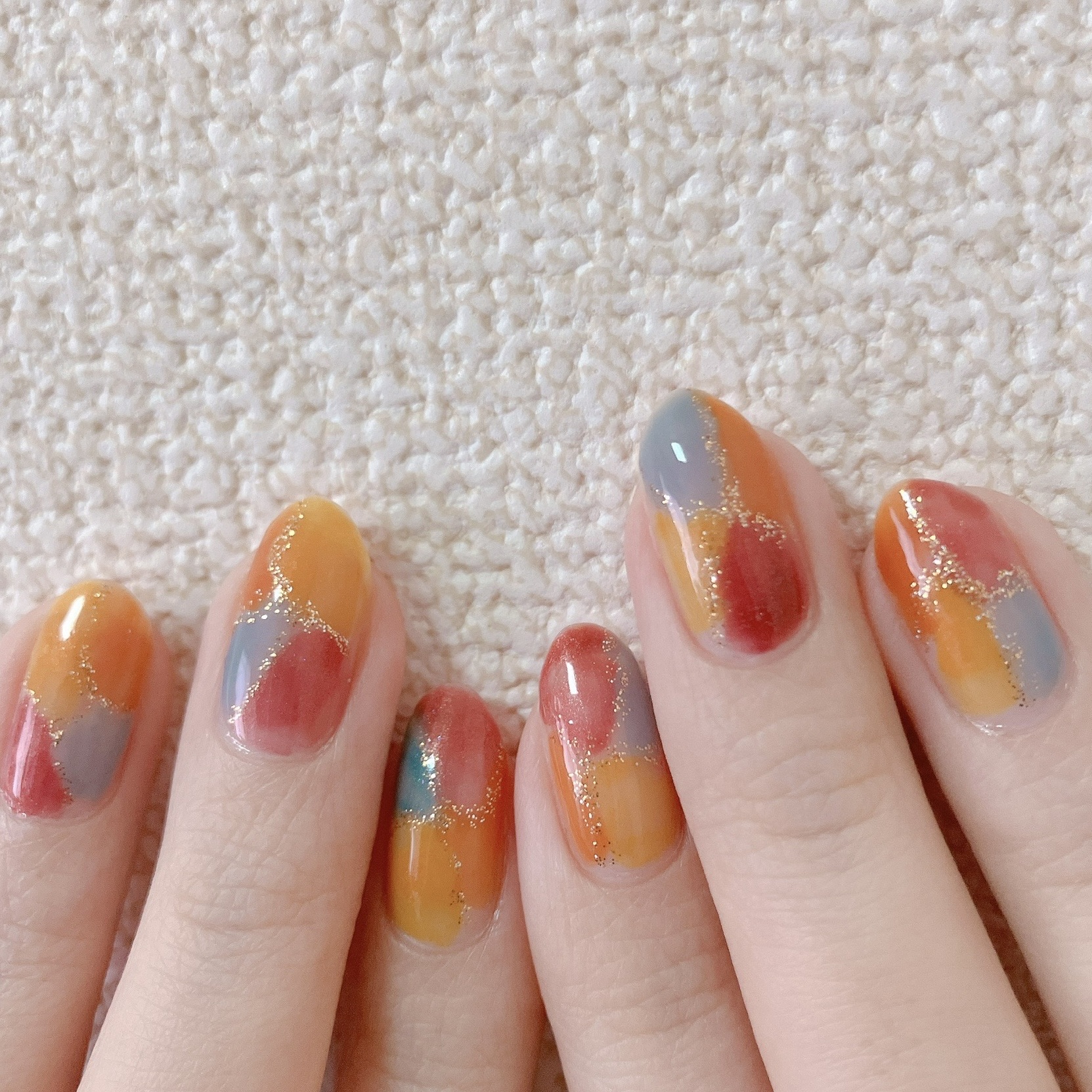 how to】夏にぴったりステンドグラス風ネイル : akiのセルフネイルblog