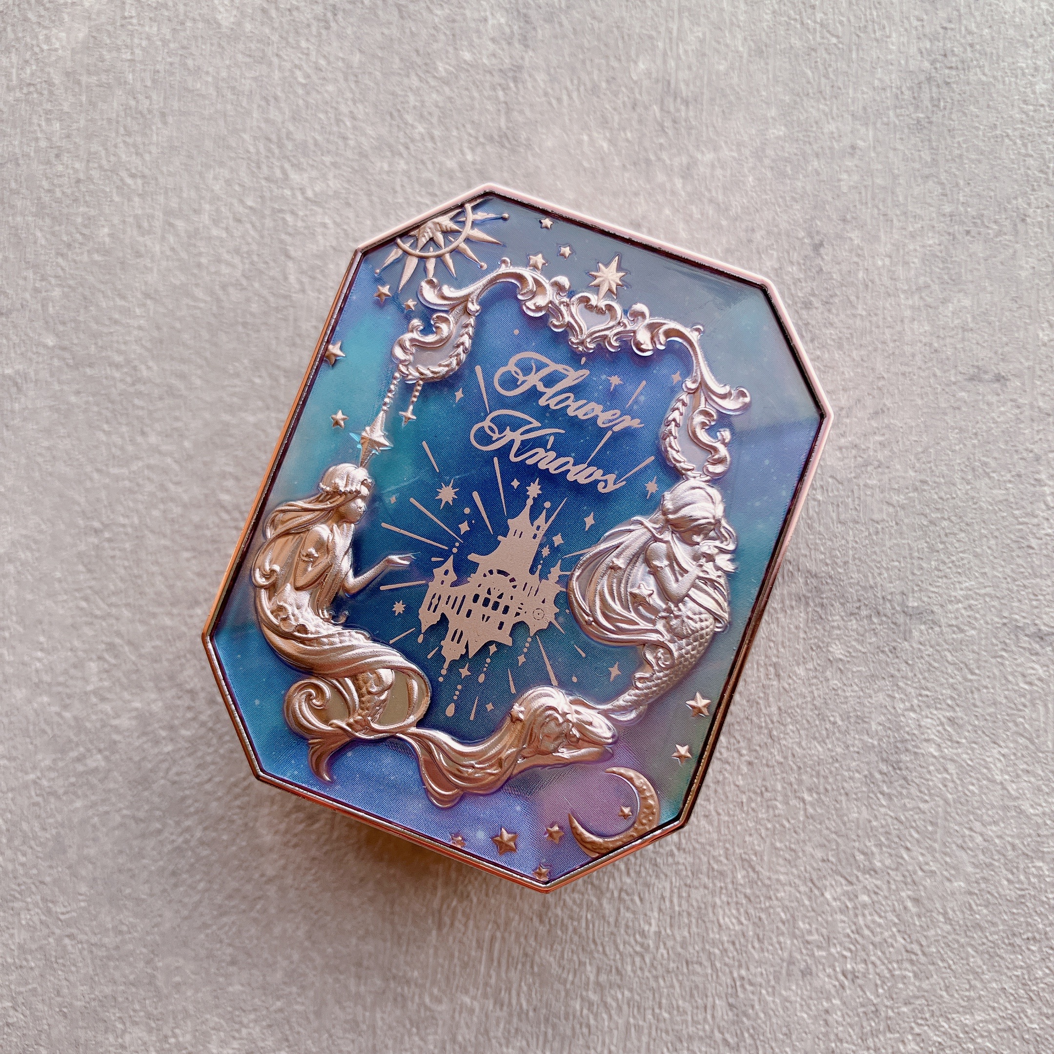 how to】Flower Knowsのチークモチーフ月光人魚の深海ニュアンスネイル  