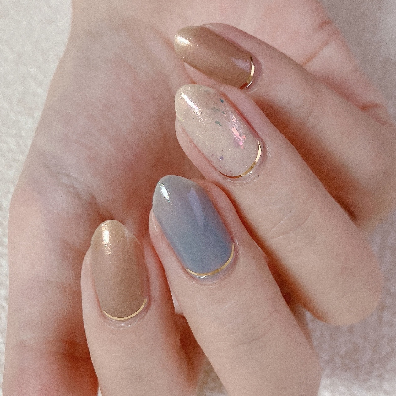 how to】オーロラ輝く冬の配色ネイル : akiのセルフネイルblog Powered