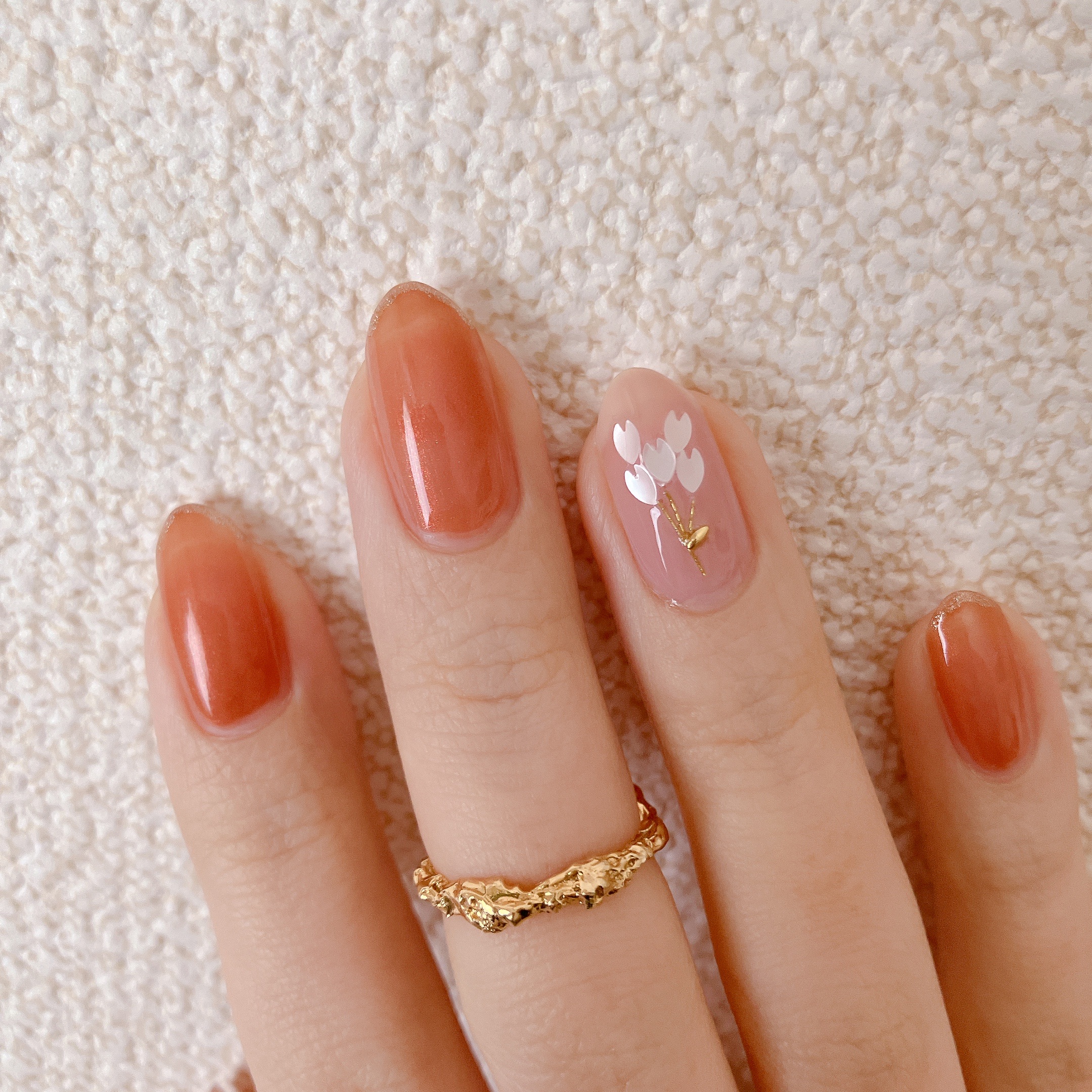 how to】春のチューリップの花束ネイル : akiのセルフネイルblog