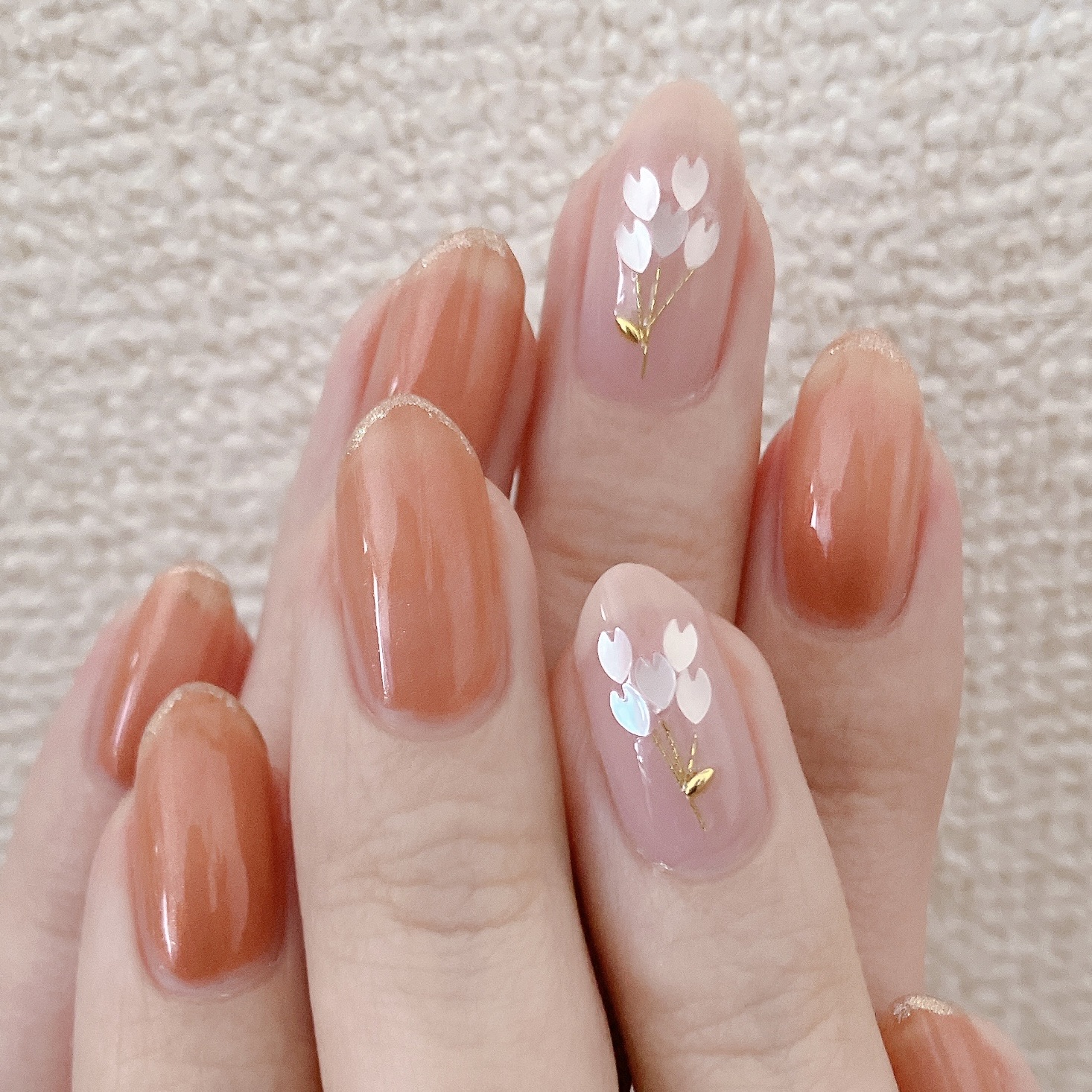 how to】春のチューリップの花束ネイル : akiのセルフネイルblog