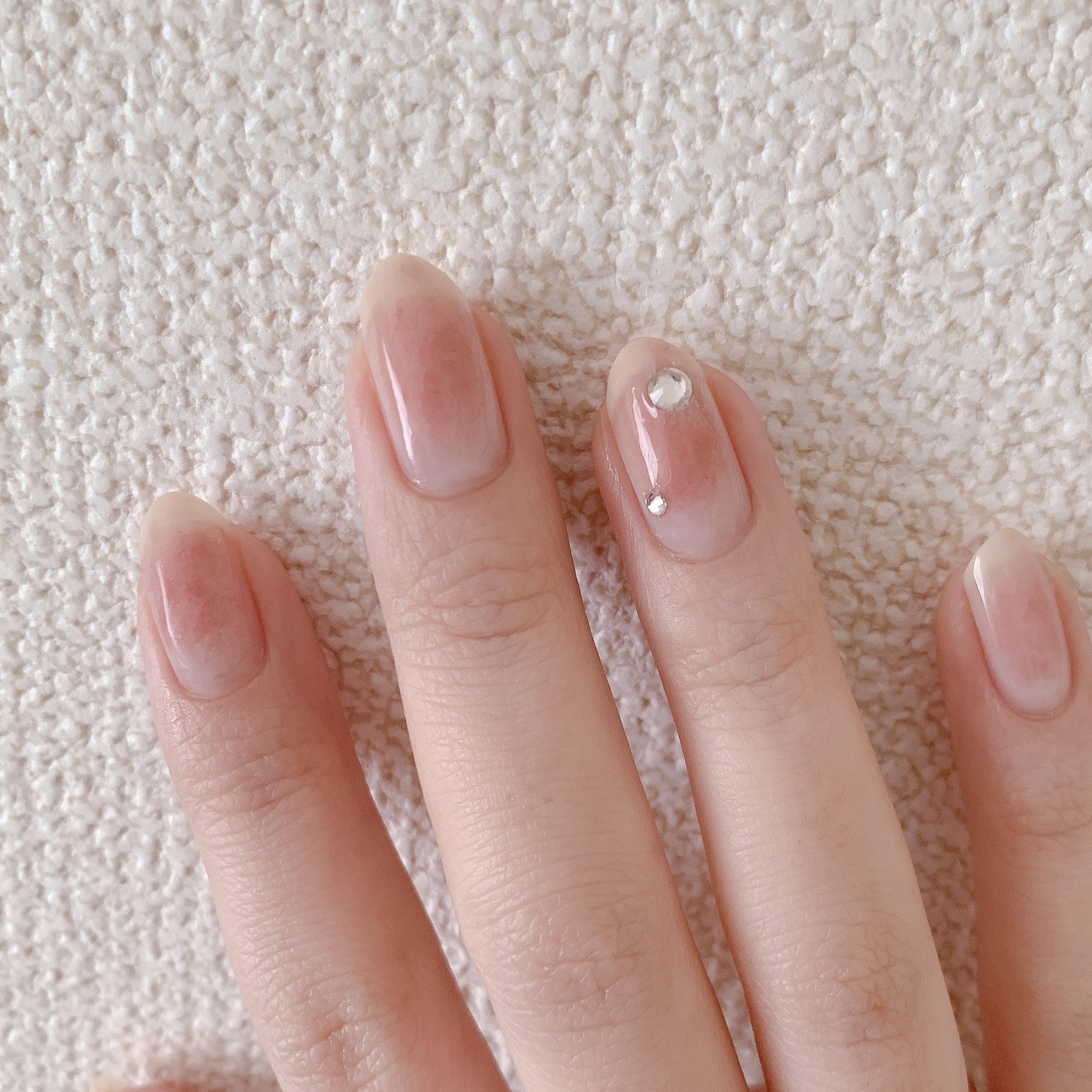 How To 流行のワンホン風チークネイル Akiのセルフネイルblog Powered By ライブドアブログ