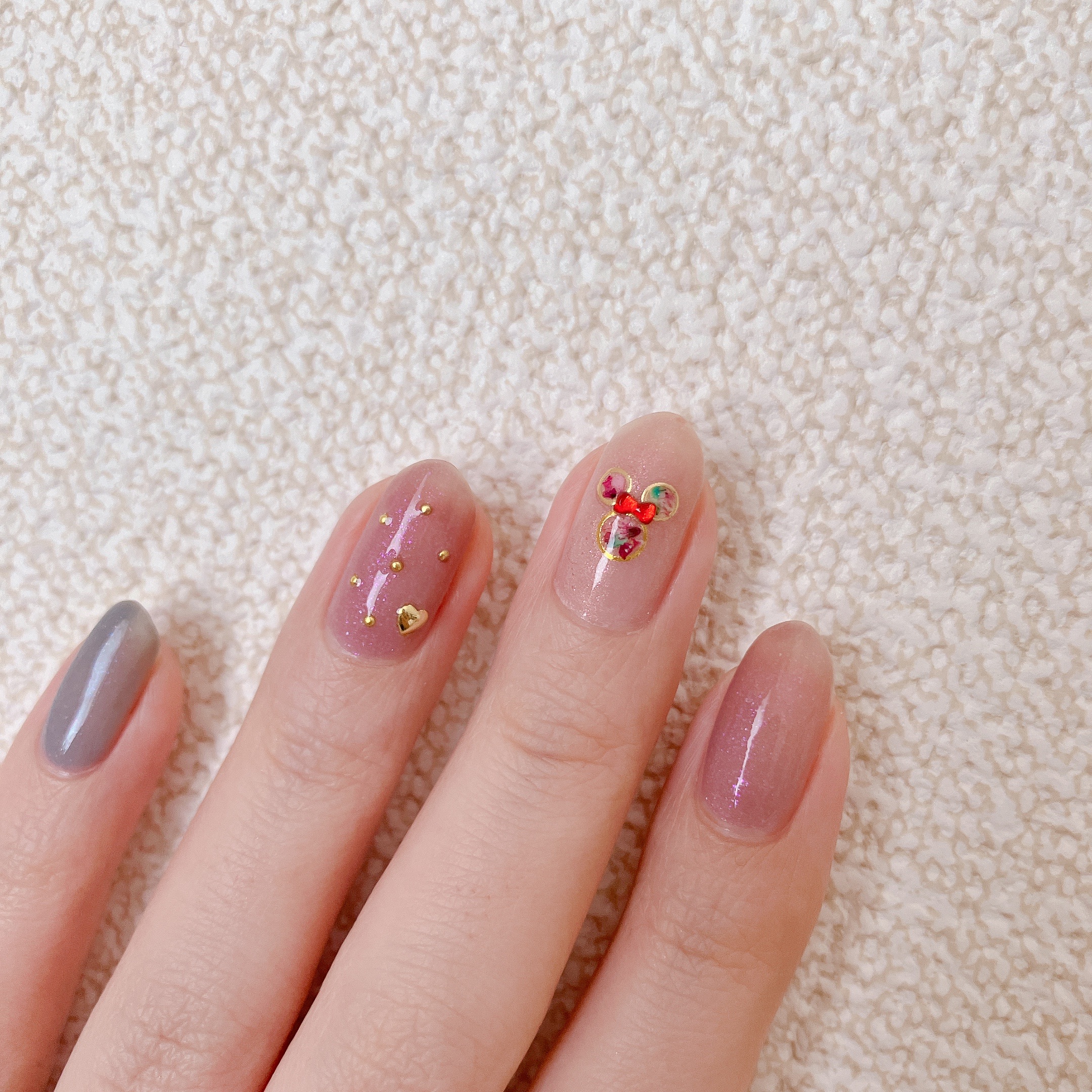 how to】ナチュラルフラワーディズニーネイル : akiのセルフネイルblog