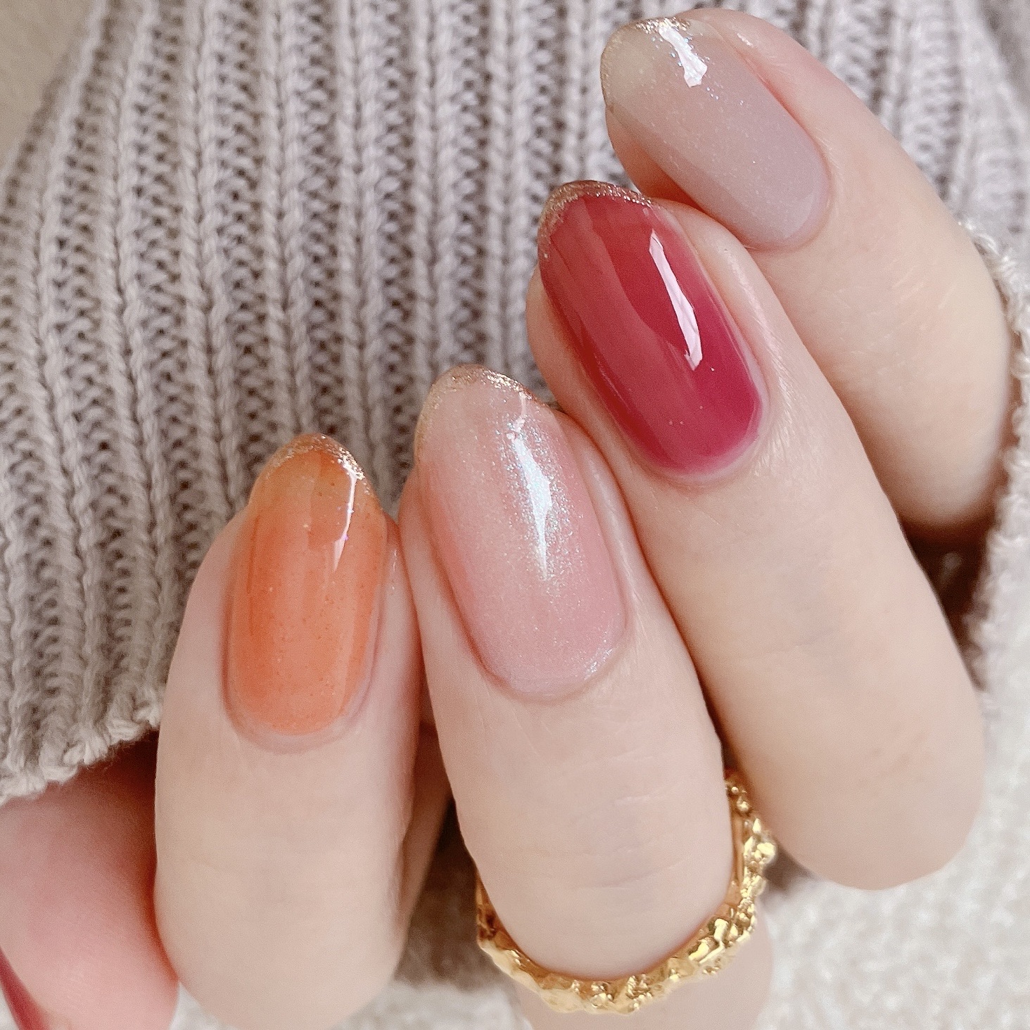 how to】配色スキニーフレンチネイル : akiのセルフネイルblog Powered