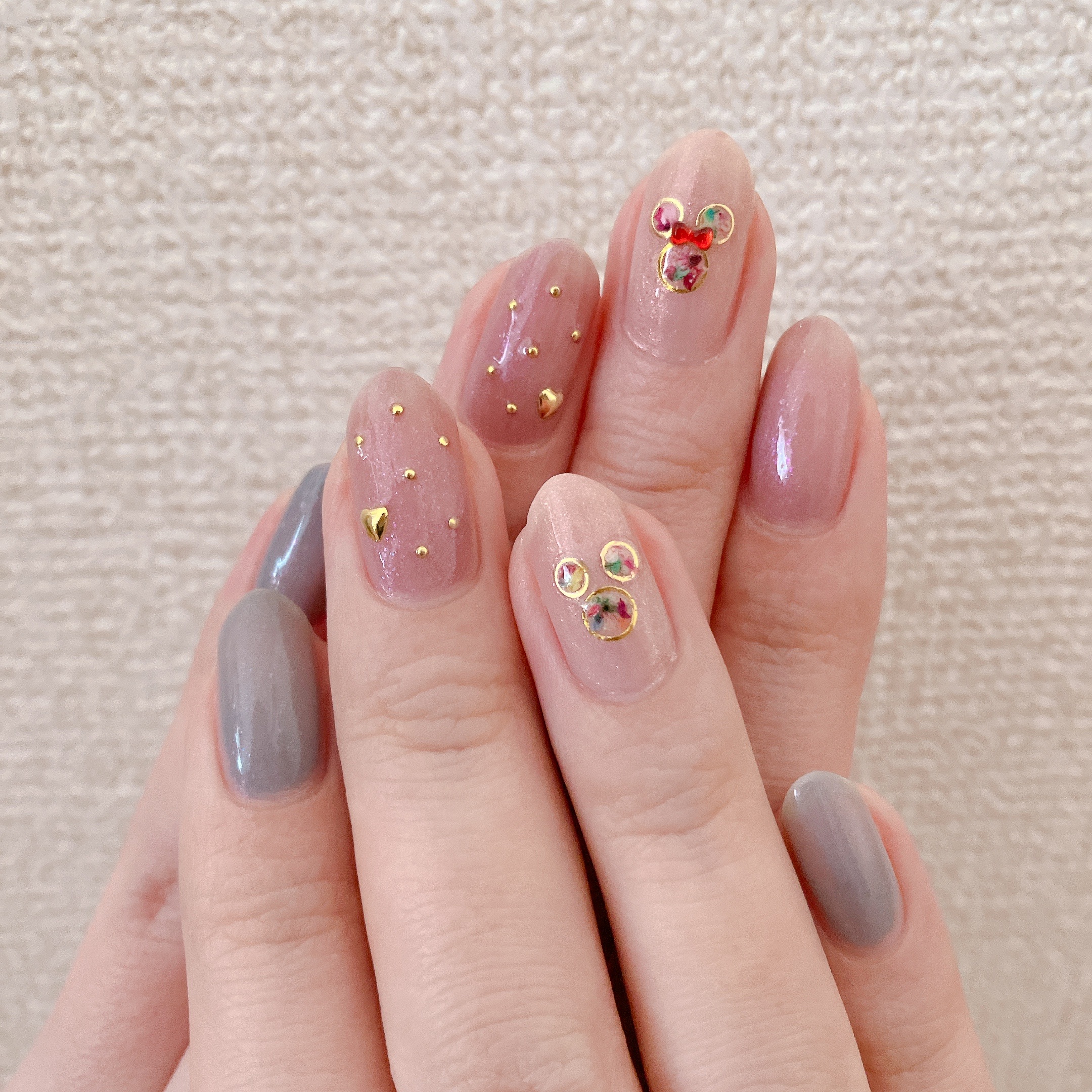 how to】ナチュラルフラワーディズニーネイル : akiのセルフネイルblog