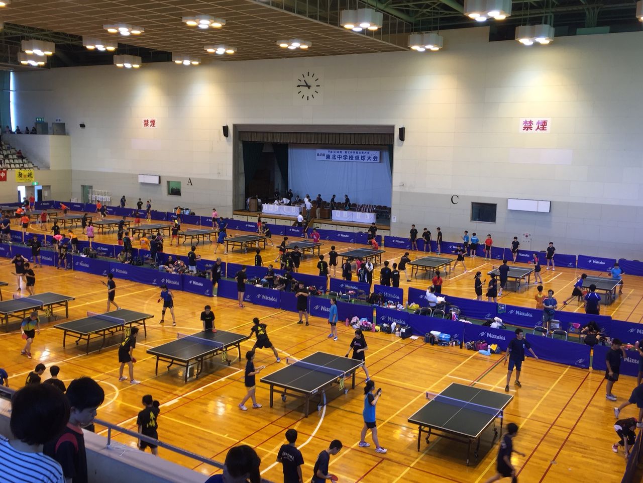 平成30年度 第48回東北中学校卓球大会 結果 仙台ジュニア 張本卓球場
