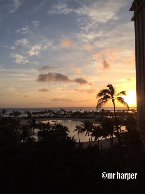 ヒルトンラグーン 夕陽