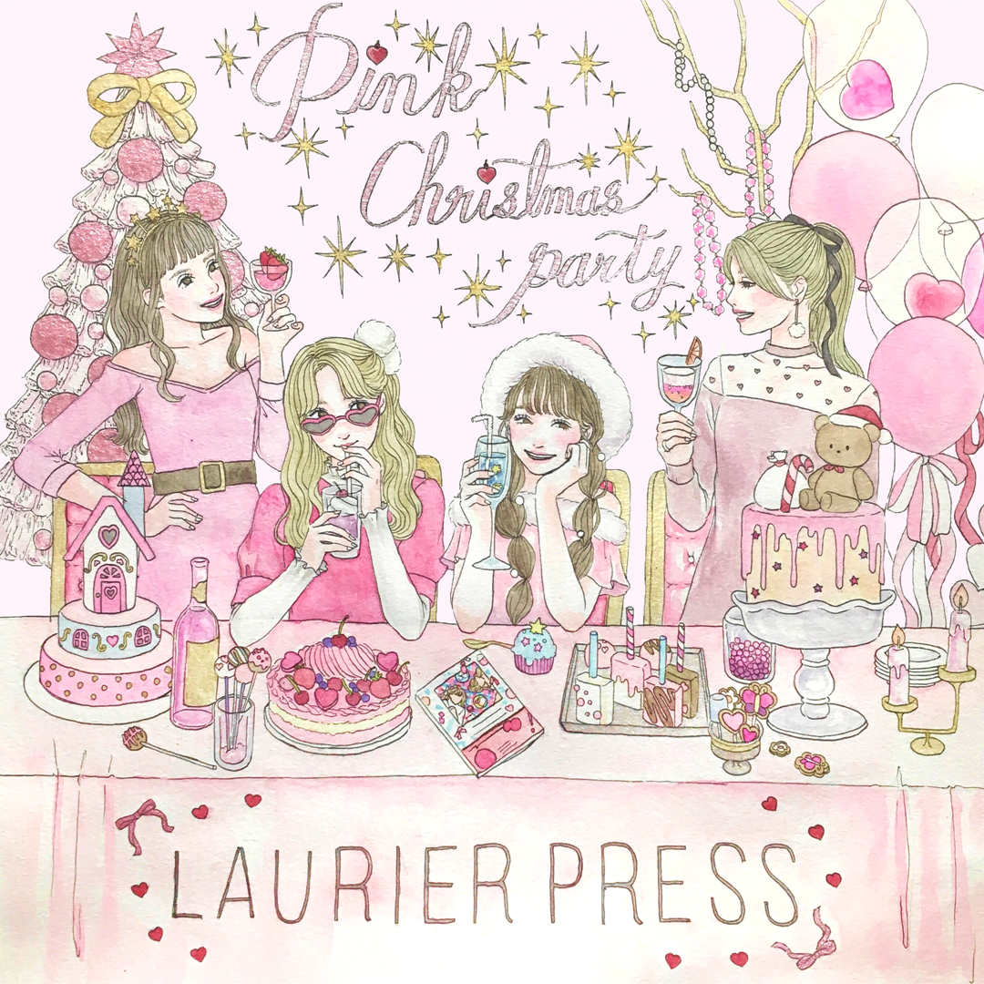 ピンククリスマスパーティー イラストレーターharuchartのブログ Powered By ライブドアブログ