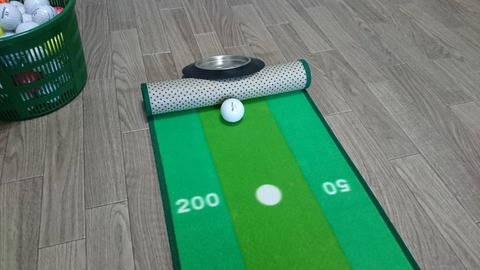 パターマットの先をまるめて使う