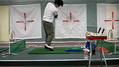 レッスン中のスイング(8I)