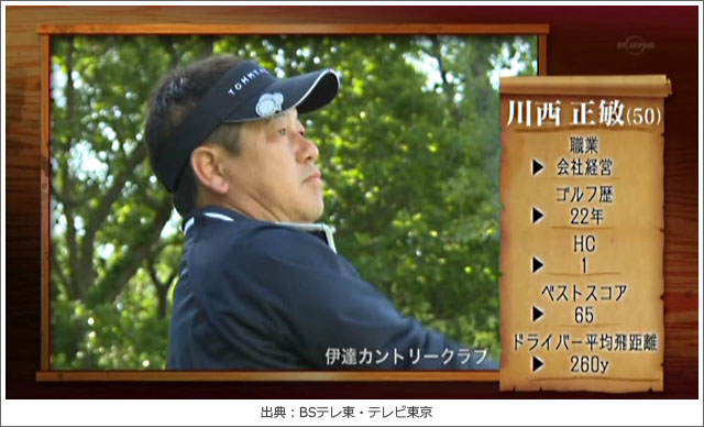 ゴルフ侍、川西正敏さん