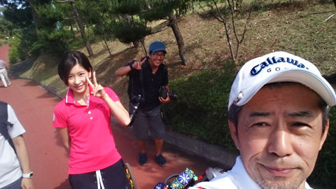藤田美里さんと八千代ゴルフクラブにて