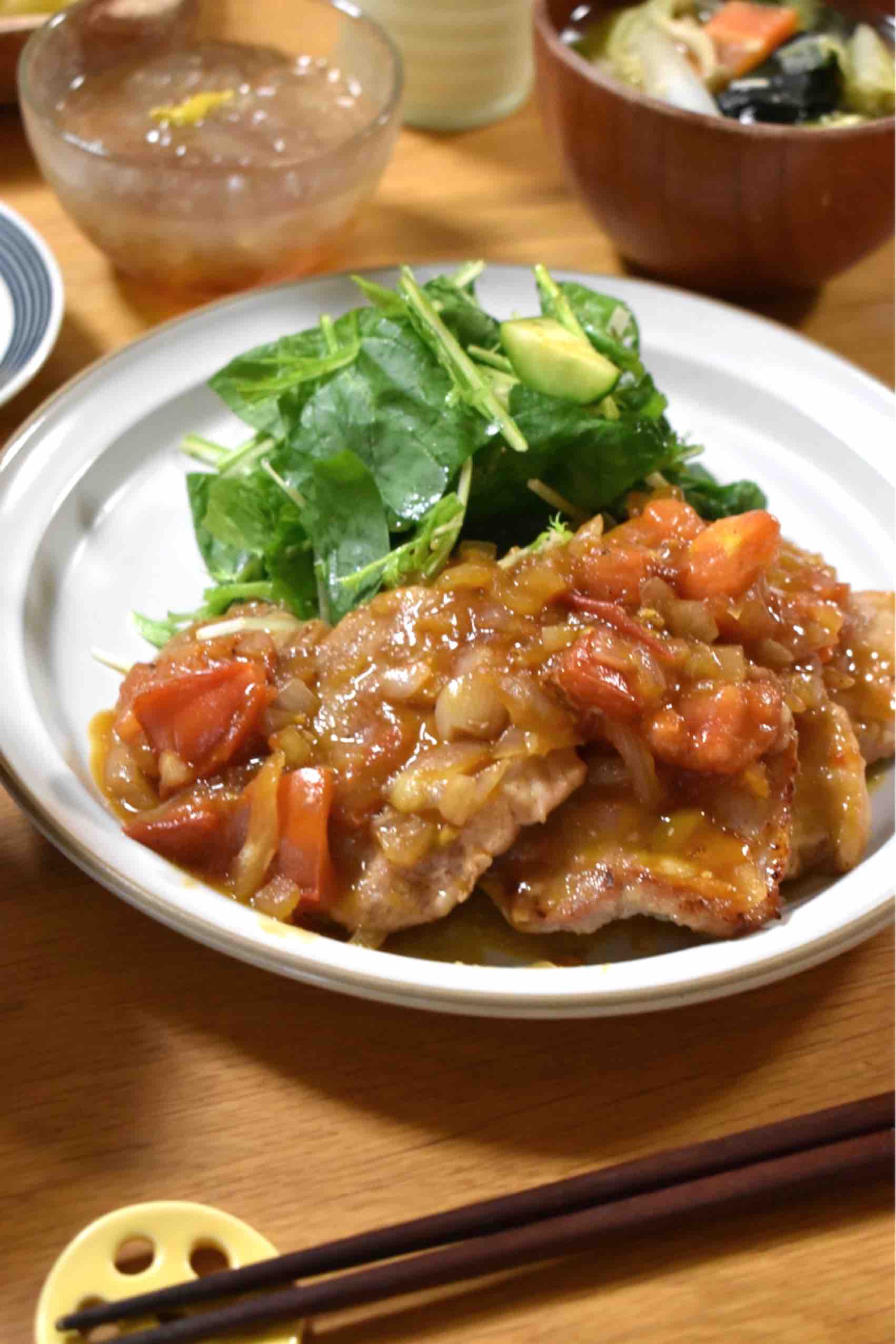 トマトオニオンソースのポークソテー 子供うけ抜群 夏バテ予防 疲労回復 ご飯のおかず 久しぶりにお家ごはんを食べたから はるはるの子供 アスリート栄養満点ごはん Powered By ライブドアブログ