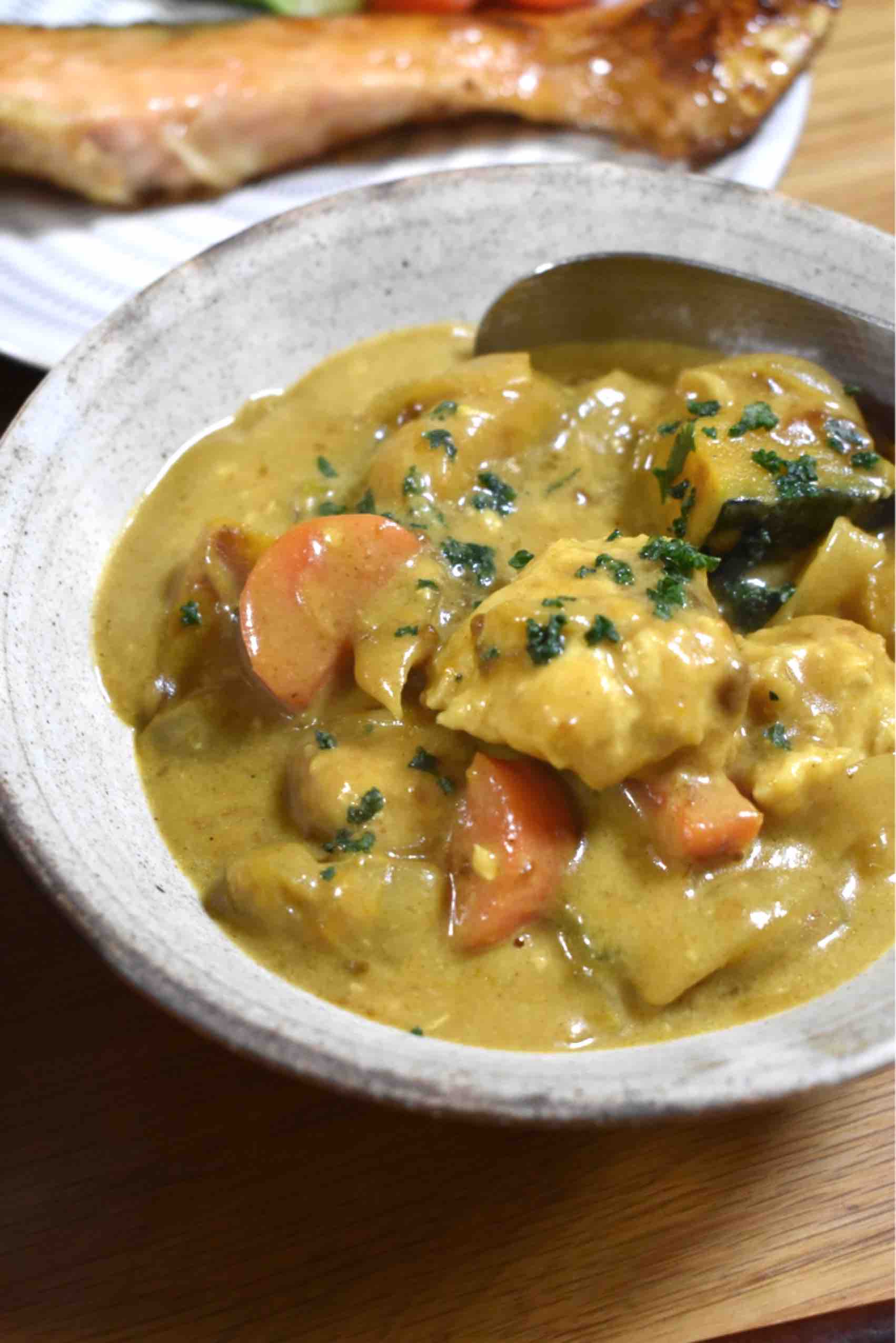 肉団子とかぼちゃのカレークリームシチュー 簡単 ボリューム おかずスープ はるはるの子供アスリート栄養満点ごはん Powered By ライブドアブログ