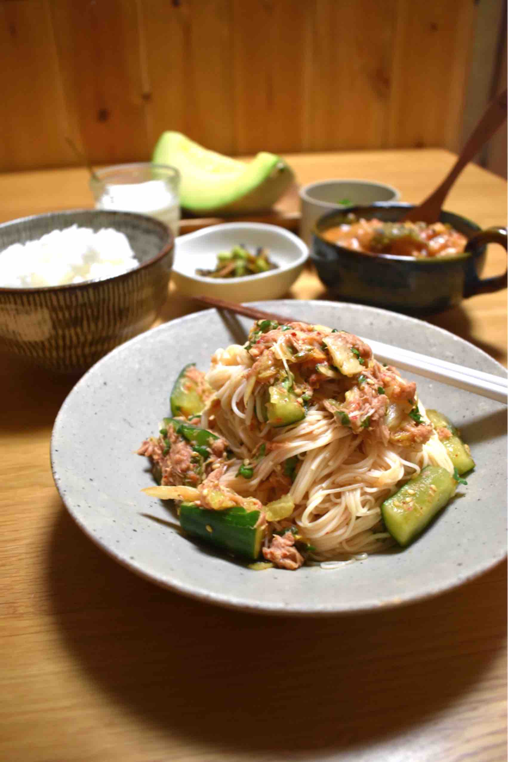 ツナとキムチのサラダソーメン 簡単 混ぜるだけ 創作ソーメン ランチ 試合2日前の晩ごはん はるはるの子供アスリート栄養満点ごはん Powered By ライブドアブログ
