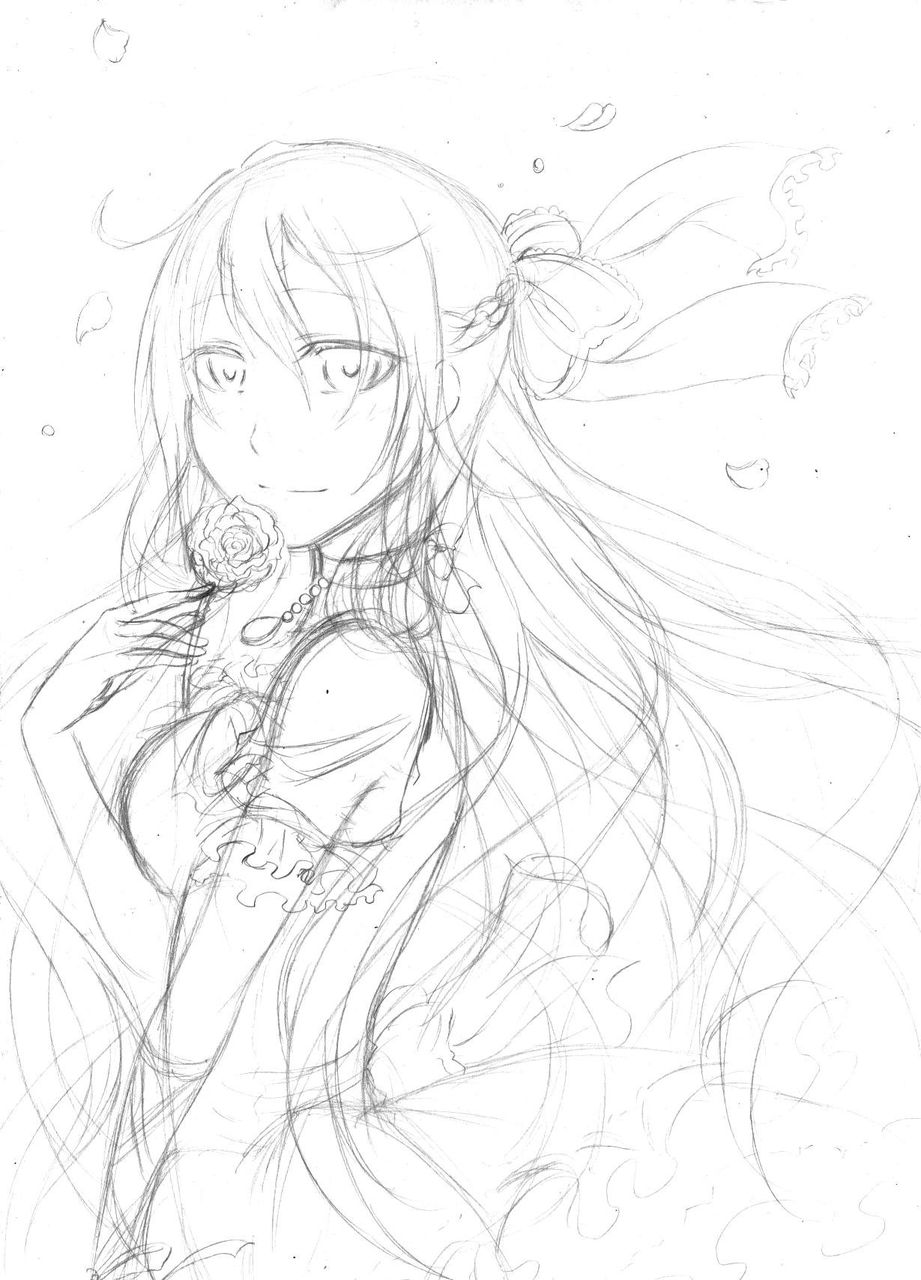 女の子 イラスト 色鉛筆 The End Is Far 女の子 イラスト 色鉛筆 The End Is Far