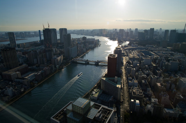 聖路加ガーデン展望台からの冬の夕景1