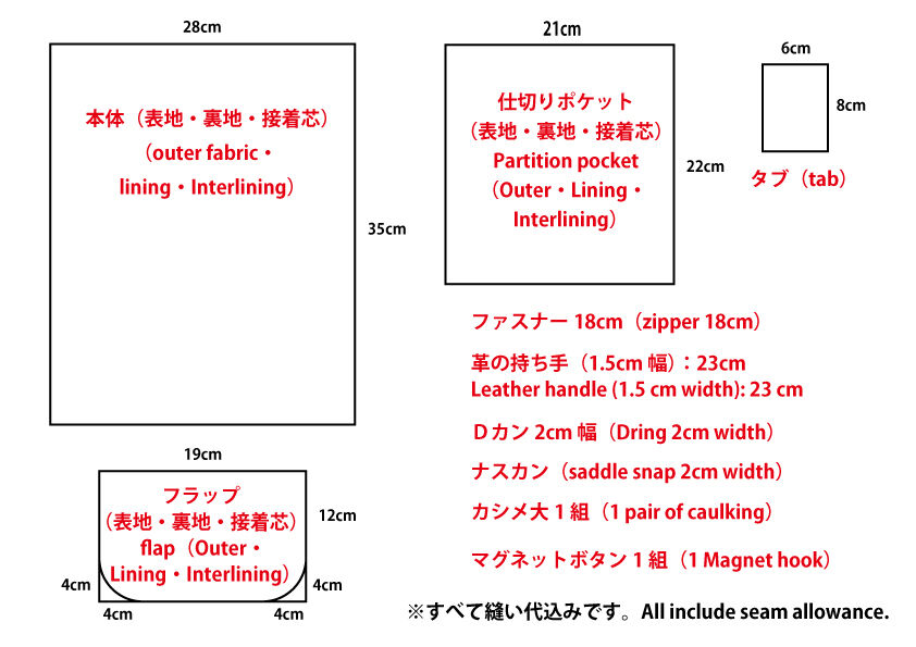 無料型紙 仕切りポケット付きポーチの作り方 ファスナーポーチ エコバッグ収納ポーチ ハンドメイドどっとこむ 無料 ﾚｼﾋﾟ紹介 ｵﾘｼﾞﾅﾙﾊﾝﾄﾞﾒｲﾄﾞ雑貨制作 販売