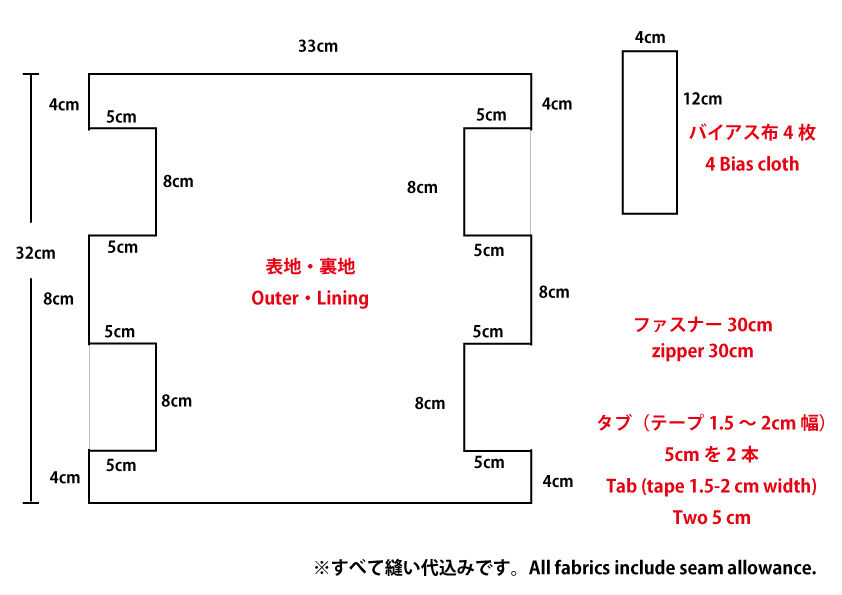 無料レシピ 横長スクエアポーチの作り方 ボックスポーチ 30cmファスナー使用 ハンドメイドどっとこむ 無料ﾚｼﾋﾟ紹介 ｵﾘｼﾞﾅﾙﾊﾝﾄﾞﾒｲﾄﾞ雑貨制作 販売